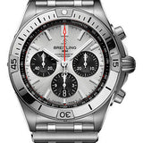 Breitling Chronomat B01 42 Watch - Stainless Steel - Silver Dial - Metal Bracelet - AB0134101G1A1