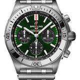 Breitling Chronomat B01 42 Bentley Watch - Stainless Steel - Green Dial - Metal Bracelet - AB01343A1L1A1