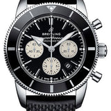 Breitling Superocean Heritage II B01 Chronograph 44 Watch - Steel Case - Black Dial - Black Rubber Aero Classic Strap - AB0162121B1S1