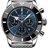 Breitling Superocean Heritage B01 Chronograph 44 Watch - Steel - Blackeye Blue Dial - Steel Bracelet - AB0162121C1A1