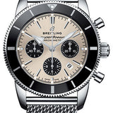 Breitling Superocean Heritage II B01 Chronograph 44 Watch - Steel Case - Silver Dial - Steel Aero Classic Bracelet - AB0162121G1A1