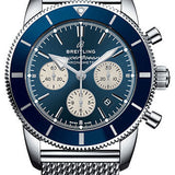 Breitling Superocean Heritage II B01 Chronograph 44 Watch - Steel Case - Blue Dial - Steel Aero Classic Bracelet - AB0162161C1A1