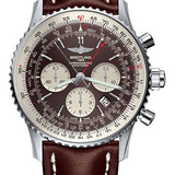 Breitling Navitimer B03 Chronograph Rattrapante 45 Watch - Steel - Panamerican Bronze Dial - Brown Leather Strap - Tang Buckle - AB031021/Q615/443X/A20BA.1