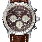 Breitling Navitimer B03 Chronograph Rattrapante 45 Watch - Steel - Panamerican Bronze Dial - Gold Croco Strap - Folding Buckle - AB031021/Q615/755P/A20D.1