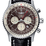 Breitling Navitimer B03 Chronograph Rattrapante 45 Watch - Steel - Panamerican Bronze Dial - Black Croco Strap - Folding Buckle - AB031021/Q615/761P/A20D.1