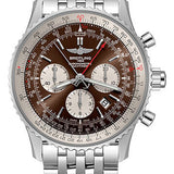 Breitling Navitimer B03 Chronograph Rattrapante 45 Watch - Steel - Panamerican Bronze Dial - Steel Bracelet - AB0310211Q1A1