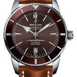 Breitling Superocean Heritage II 46 Watch - Steel Case - Copperhead Bronze Dial - Gold Leather Strap - AB202033/Q618/440X/A20D.1