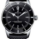 Breitling Superocean Heritage II B20 Automatic 44 Watch - Steel Case - Black Dial - Black Rubber Aero Classic Strap - AB2030121B1S1