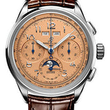 Breitling Premier B25 Datora 42 Watch - Stainless Steel - Copper Dial - Brown Alligator Leather Strap - Folding Buckle - AB2510201K1P1