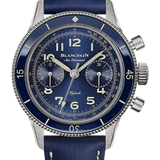 Blancpain Air Command Titanium Blue Calfskin Unisex Watch - AC03 12B40 63B