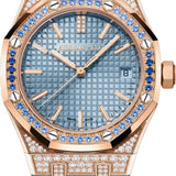 Audemars Piguet Royal Oak Self Winding Pink Rose Gold/Diamonds 37mm Light Blue Dial 15551OR.ZS.D344CR.01