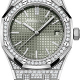 Audemars Piguet Royal Oak Self Winding White Gold/Diamonds 37mm Green Dial 15551BC.ZZ.D405CR.01