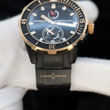 Ulysse Nardin Diver Chronometer Titanium & 18K Rose Gold 1185-170/BLACK 44mm Black Dial WARRANTY