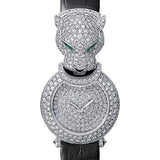 Cartier Panthere Captive de Cartier Watch - White Gold Case - Diamond Bezel - Silver Diamond Dial - Black Alligator Strap - HPI00767