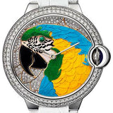 Cartier Cartier D'Art Ballon Bleu Limited Edition of 20 Watch - 42 mm White Gold Case - Parrot Motif Diamond Dial - White Alligator Strap - HPI00769