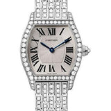 Cartier Tortue Watch - 30 mm White Gold Diamond Case - Diamond Bracelet - HPI00778