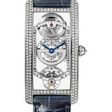 Cartier Tank Cintree Skeleton Watch - Platinum Diamond Case - Skeleton Dial - Black Alligator Strap - HPI01123