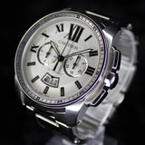 Cartier Calibre de Cartier Chronograph W7100045 42MM Steel Silver Dial Full Set WARRANTY