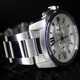 Cartier Calibre de Cartier Chronograph W7100045 42MM Steel Silver Dial Full Set WARRANTY