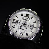 Cartier Calibre de Cartier Chronograph W7100045 42MM Steel Silver Dial Full Set WARRANTY