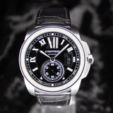 Cartier Calibre de Cartier W7100041 42MM Steel Black Dial Full Set WARRANTY