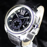 Cartier Calibre de Cartier W7100041 42MM Steel Black Dial Full Set WARRANTY
