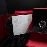 Cartier Calibre de Cartier W7100041 42MM Steel Black Dial Full Set WARRANTY