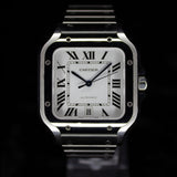 Cartier Santos de Cartier Steel WSSA0018 40MMx48MM Steel Silver Dial Full Set WARRANTY