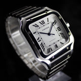 Cartier Santos de Cartier Steel WSSA0018 40MMx48MM Steel Silver Dial Full Set WARRANTY