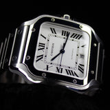 Cartier Santos de Cartier Steel WSSA0018 40MMx48MM Steel Silver Dial Full Set WARRANTY
