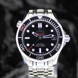 Omega Seamaster Diver 300 M James Bond 50th Anniversary 212.30.36.20.51.001 36MM Steel Black Dial Full Set WARRANTY