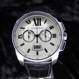 Cartier Calibre de Cartier Chronograph W7100046 42MM Steel Silver Dial Full Set 2027