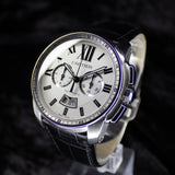 Cartier Calibre de Cartier Chronograph W7100046 42MM Steel Silver Dial Full Set 2027