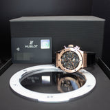 Hublot Aerofusion King Gold 525.OX.0180.LR 45MM Rose Gold Skeleton Dial Watch and card WARRANTY