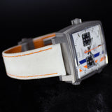 TAG Heuer Monaco Chronograph x Gulf CAW218G.EB0393 38MM Titanium White Dial Full Set WARRANTY