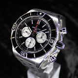 Breitling Super Chronomat Reverse Panda Dial AB0136251B1S1 44MM Steel Black Dial Full Set