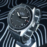 Blancpain Fifty Fathoms Bathyscaphe 5000-1210-NAGA 43MM Grey Dial Full Set WARRANTY