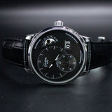 Glashutte Original PanoMaticLunar 1-90-02-43-32-05 40MM Steel Grey Dial Full Set WARRANTY