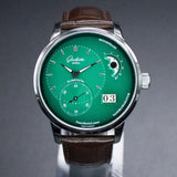 Glashutte Original PanoMaticLunar 1-90-02-13-32-02 40MM Steel Green Dial Full Set
