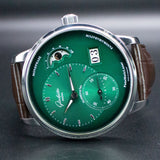 Glashutte Original PanoMaticLunar 1-90-02-13-32-02 40MM Steel Green Dial Full Set
