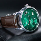 Glashutte Original PanoMaticLunar 1-90-02-13-32-02 40MM Steel Green Dial Full Set