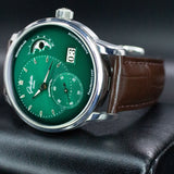Glashutte Original PanoMaticLunar 1-90-02-13-32-02 40MM Steel Green Dial Full Set