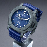 Panerai Submersible QuarantaQuattro Carbotech Blu Abisso PAM01232 44MM Carbon Blue Dial Full Set WARRANTY