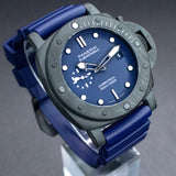 Panerai Submersible QuarantaQuattro Carbotech Blu Abisso PAM01232 44MM Carbon Blue Dial Full Set WARRANTY
