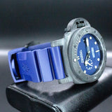 Panerai Submersible QuarantaQuattro Carbotech Blu Abisso PAM01232 44MM Carbon Blue Dial Full Set WARRANTY