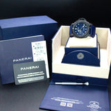 Panerai Submersible QuarantaQuattro Carbotech Blu Abisso PAM01232 44MM Carbon Blue Dial Full Set WARRANTY