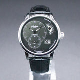 Glashutte Original PanoMaticLunar 1-90-02-43-32-05 40MM Steel Grey Dial Full Set WARRANTY