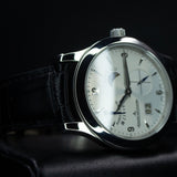 Jaeger-LeCoultre Master Eight Days Q1608420 42MM Steel Silver Dial WARRANTY