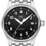 IWC Pilot's Watch Automatic 36 - 36.0 mm Stainless Steel Case - Black Dial - Steel Bracelet - IW324010