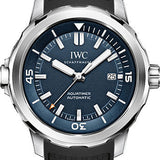 IWC Aquatimer Automatic Expedition Jacques-Yves Cousteau Special Edition Watch - 42 mm Stainless Steel Case - Blue Dial - Black Rubber Strap - IW329005